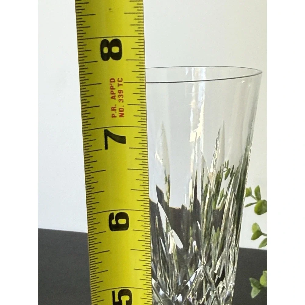 Waterford Crystal Lismore Champagne Flute Signed ORIGINAL Sticker Ireland 7⅜